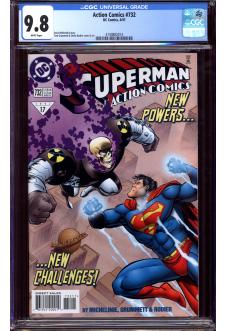 ACTION COMICS #732 CGC 9.8 WHITE PAGES front cover