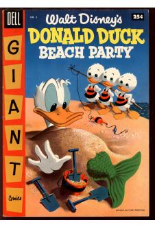 DELL GIANT COMICS: DONALD DUCK BEACH PARTY #1 6.0 front cover