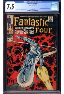 FANTASTIC FOUR #72 CGC 7.5 OW/WH PAGES front cover