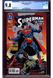 ACTION COMICS #711 CGC 9.8 WHITE PAGES front cover