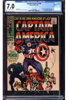 CAPTAIN AMERICA #100 CGC 7.0 OW/WH PAGES front cover