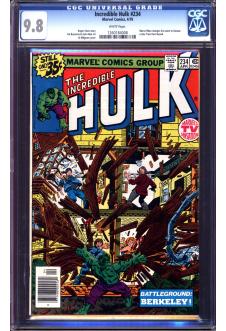 INCREDIBLE HULK #234 CGC 9.8 WHITE PAGES front cover