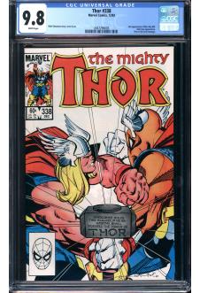 THOR #338 CGC 9.8 WHITE PAGES front cover