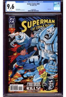 ACTION COMICS #695 CGC 9.6 WHITE PAGES front cover