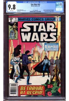 STAR WARS #43 CGC 9.8 WHITE PAGES front cover