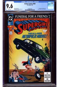 ACTION COMICS #685 CGC 9.6 WHITE PAGES front cover