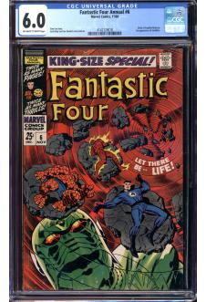FANTASTIC FOUR ANNUAL #6 CGC 6.0 OW/WH PAGES front cover