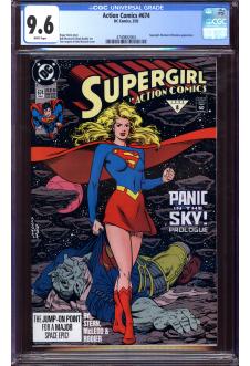 ACTION COMICS #674 CGC 9.6 WHITE PAGES front cover