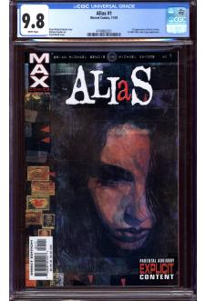 ALIAS #1 CGC 9.8 WHITE PAGES front cover