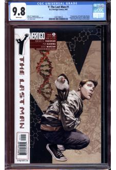 Y: THE LAST MAN #1 CGC 9.8 WHITE PAGES front cover