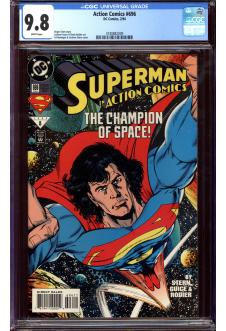 ACTION COMICS #696 CGC 9.8 WHITE PAGES front cover