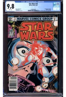 STAR WARS #75 CGC 9.8 WHITE PAGES front cover