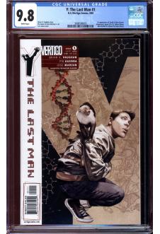 Y: THE LAST MAN #1 CGC 9.8 WHITE PAGES front cover