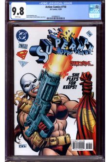 ACTION COMICS #718 CGC 9.8 WHITE PAGES front cover