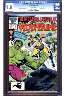 INCREDIBLE HULK AND WOLVERINE #1 CGC 9.8 WHITE PAGES front cover