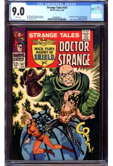 STRANGE TALES #157 CGC 9.0 WHITE PAGES front cover