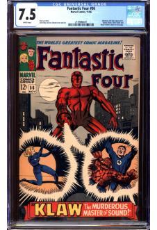 FANTASTIC FOUR #56 CGC 7.5 WHITE PAGES front cover
