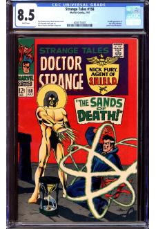 STRANGE TALES #158 CGC 8.5 WHITE PAGES front cover