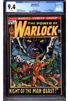WARLOCK #1 CGC 9.4 WHITE PAGES front cover