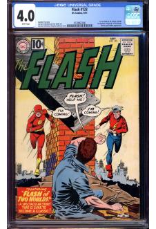 FLASH #123 CGC 4.0 WHITE PAGES front cover