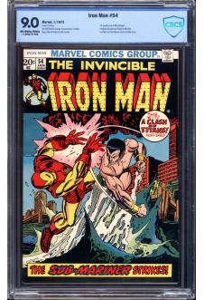 IRON MAN #54 CBCS 9.0 OW/WH PAGES front cover