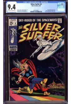 SILVER SURFER #4 CGC 9.4 OW/WH PAGES front cover