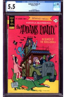 ADDAMS FAMILY #1 CGC 5.5 OW PAGES front cover