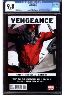 VENGEANCE #1 CGC 9.8 WHITE PAGES front cover