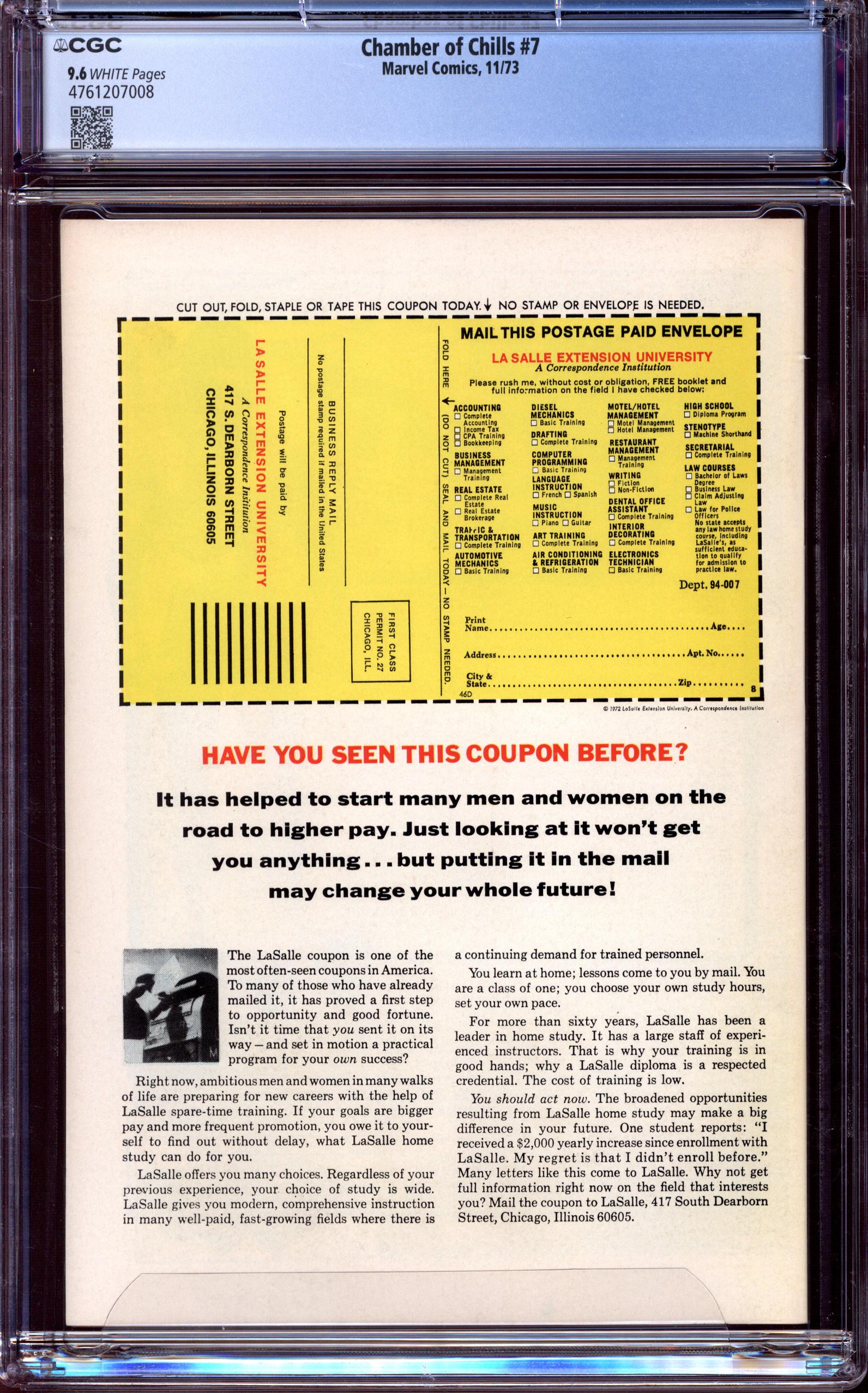 CHAMBER OF CHILLS Back Cover