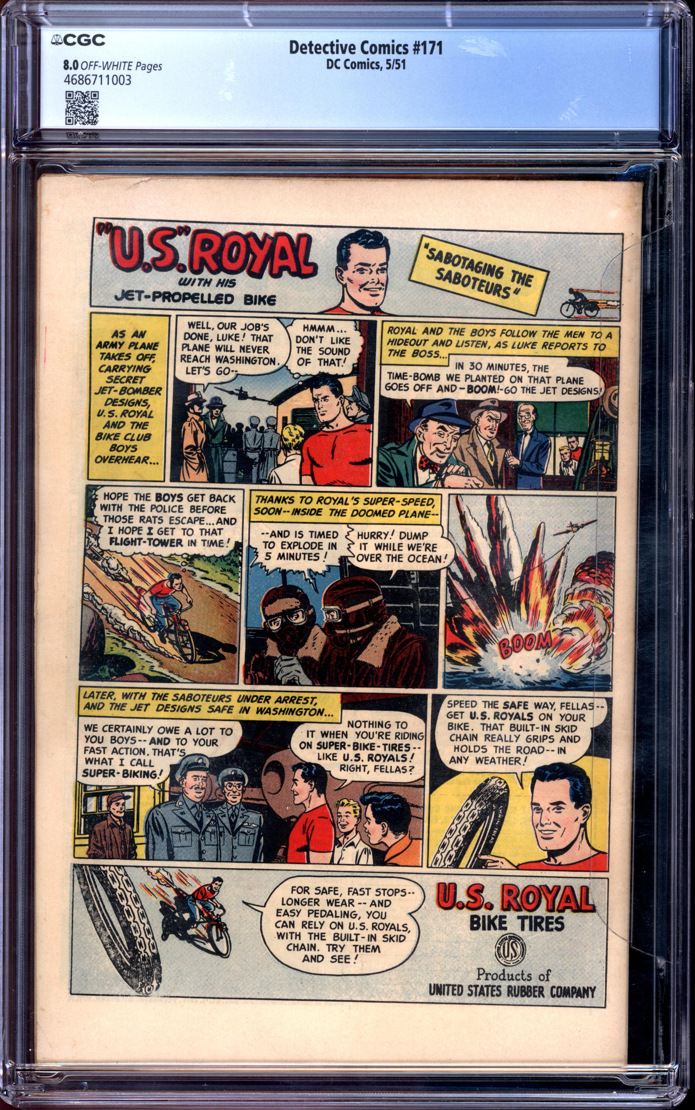 DETECTIVE COMICS Back Cover