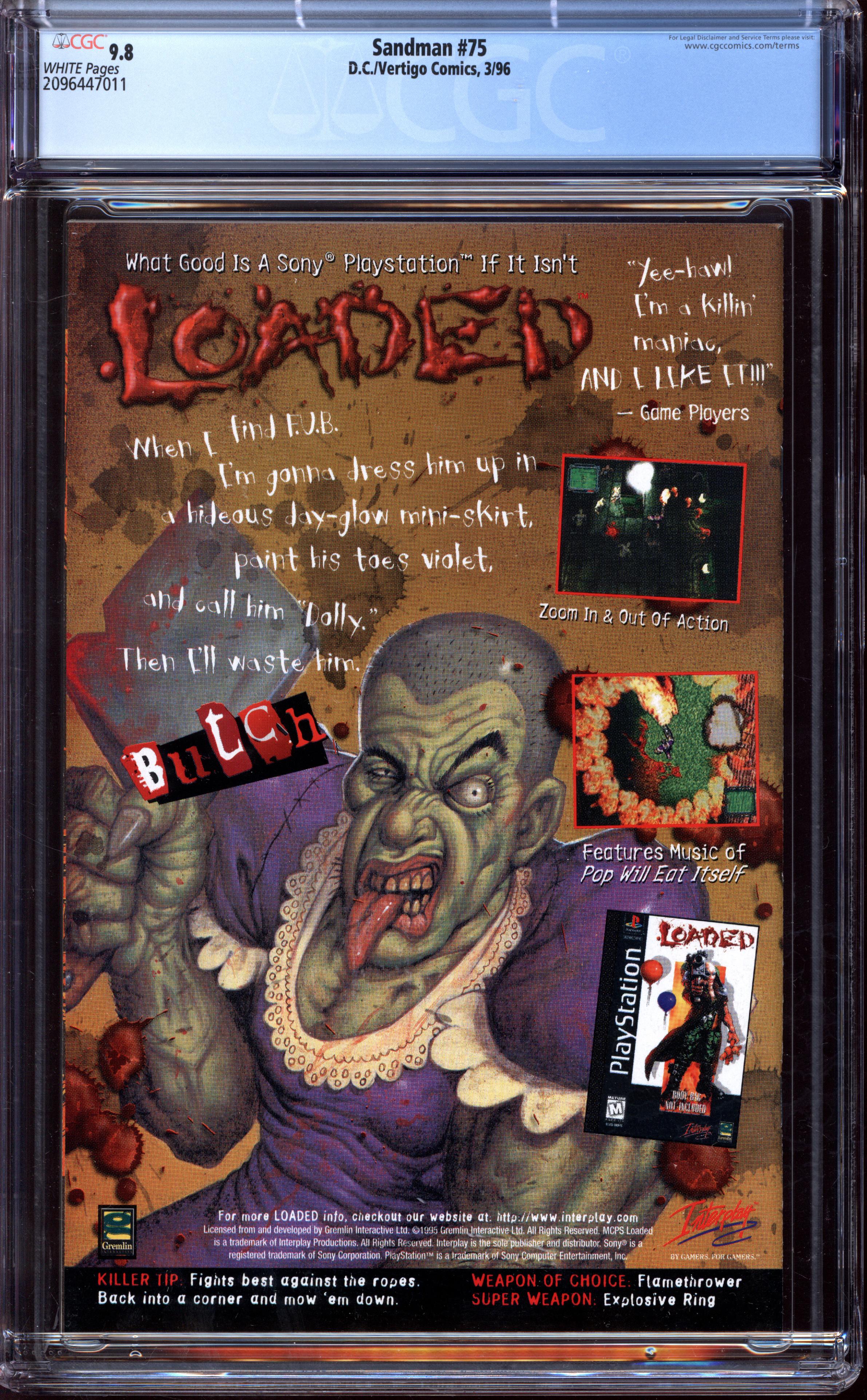 SANDMAN Back Cover