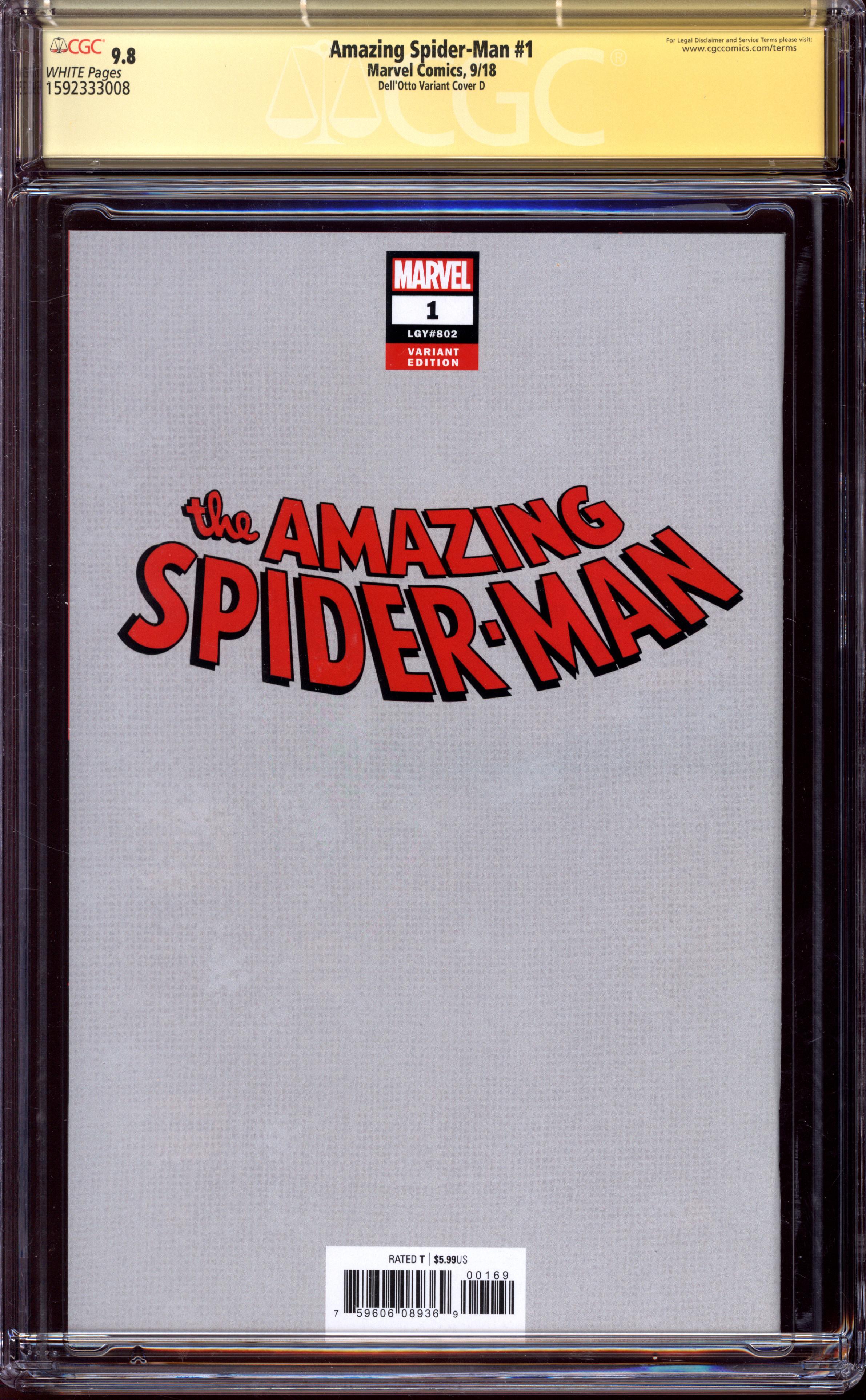 AMAZING SPIDER-MAN Back Cover