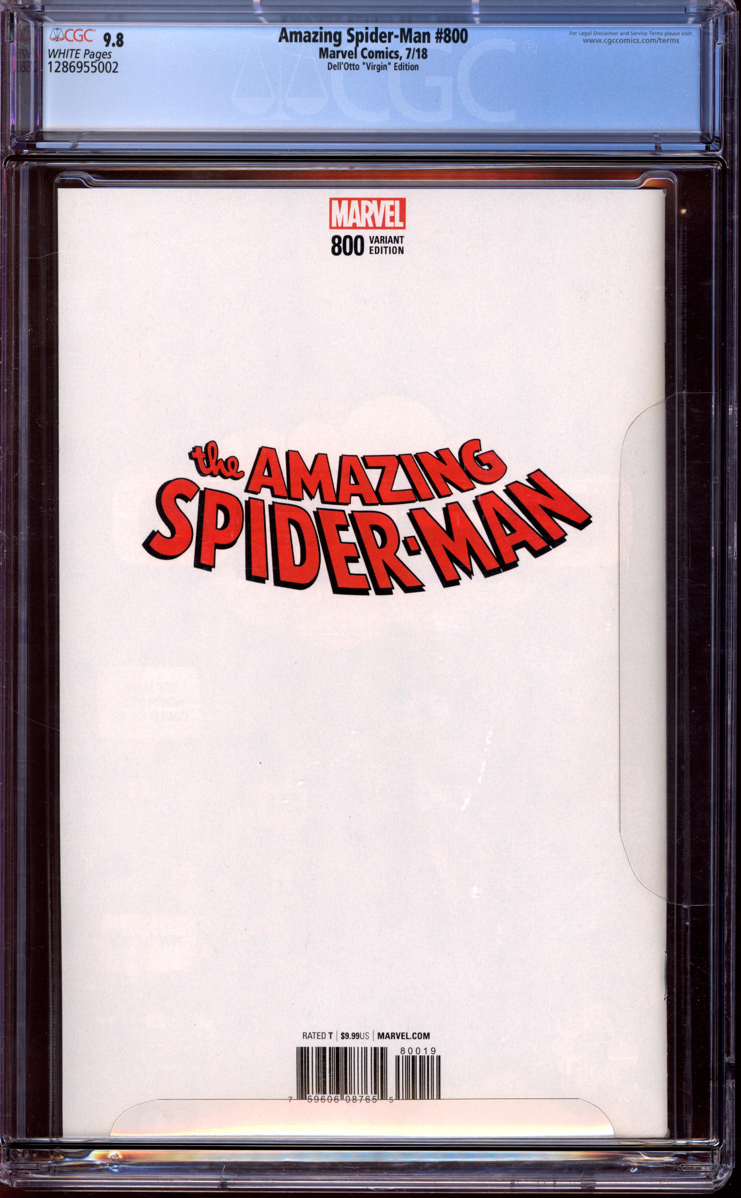 AMAZING SPIDER-MAN Back Cover