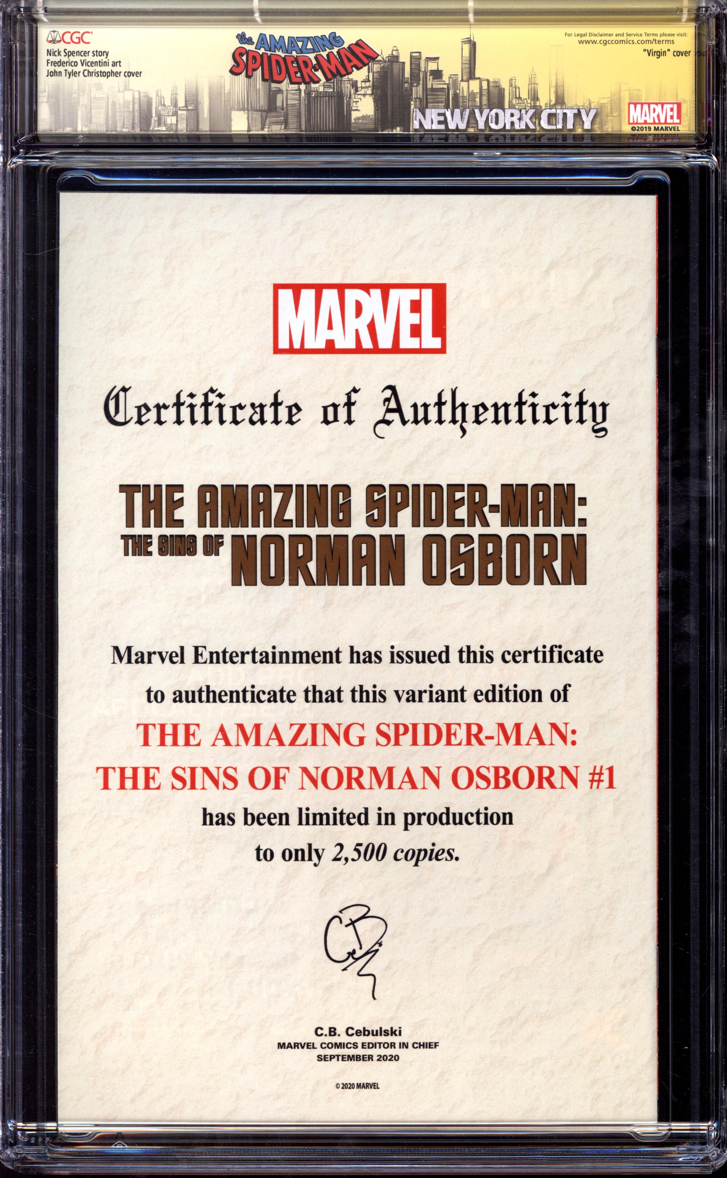 AMAZING SPIDER-MAN: THE SINS OF NORMAN OSBORN Back Cover