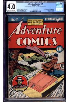 ADVENTURE COMICS #47 CGC 4.0 CR/OW PAGES C front cover