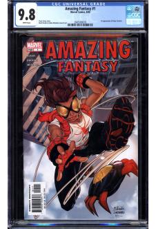 AMAZING FANTASY #1 CGC 9.8 WHITE PAGES front cover