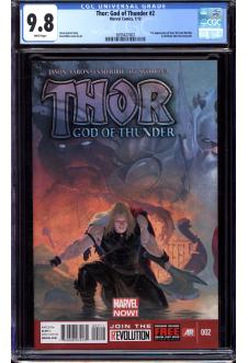 THOR: GOD OF THUNDER #2 CGC 9.8 WHITE PAGES front cover