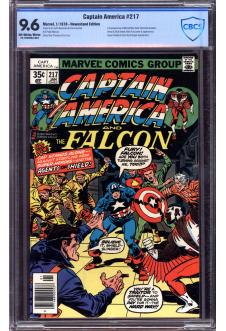 CAPTAIN AMERICA #217 CBCS 9.6 OW/WH PAGES front cover