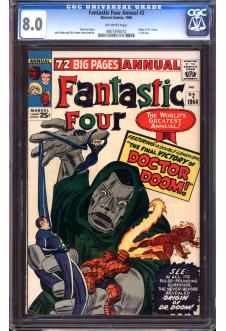 FANTASTIC FOUR ANNUAL #2 CGC 8.0 OW PAGES front cover