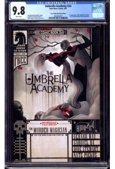UMBRELLA ACADEMY #NN CGC 9.8 WHITE PAGES front cover