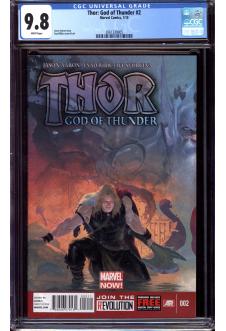 THOR: GOD OF THUNDER #2 CGC 9.8 WHITE PAGES front cover