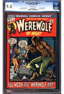 WEREWOLF BY NIGHT #1 CGC 9.4 OW PAGES front cover