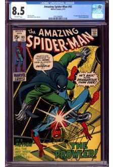 AMAZING SPIDER-MAN #93 CGC 8.5 OW PAGES front cover