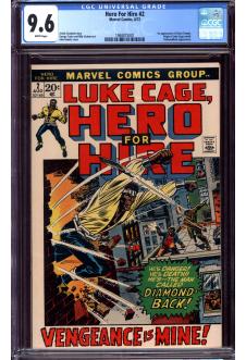 HERO FOR HIRE #2 CGC 9.6 WHITE PAGES front cover