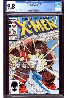 X-MEN #217 CGC 9.8 WHITE PAGES front cover