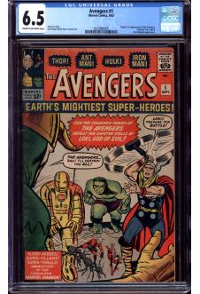 AVENGERS #1 CGC 6.5 CR/OW PAGES front cover