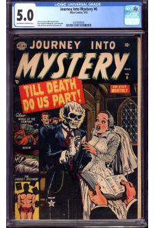 JOURNEY INTO MYSTERY #6 CGC 5.0 OW/WH PAGES front cover