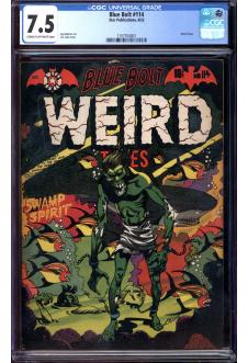 BLUE BOLT #114 CGC 7.5 CR/OW PAGES front cover