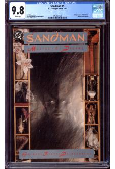 SANDMAN #1 CGC 9.8 WHITE PAGES front cover