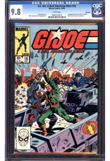 G.I. JOE, A REAL AMERICAN HERO #16 CGC 9.8 WHITE PAGES front cover